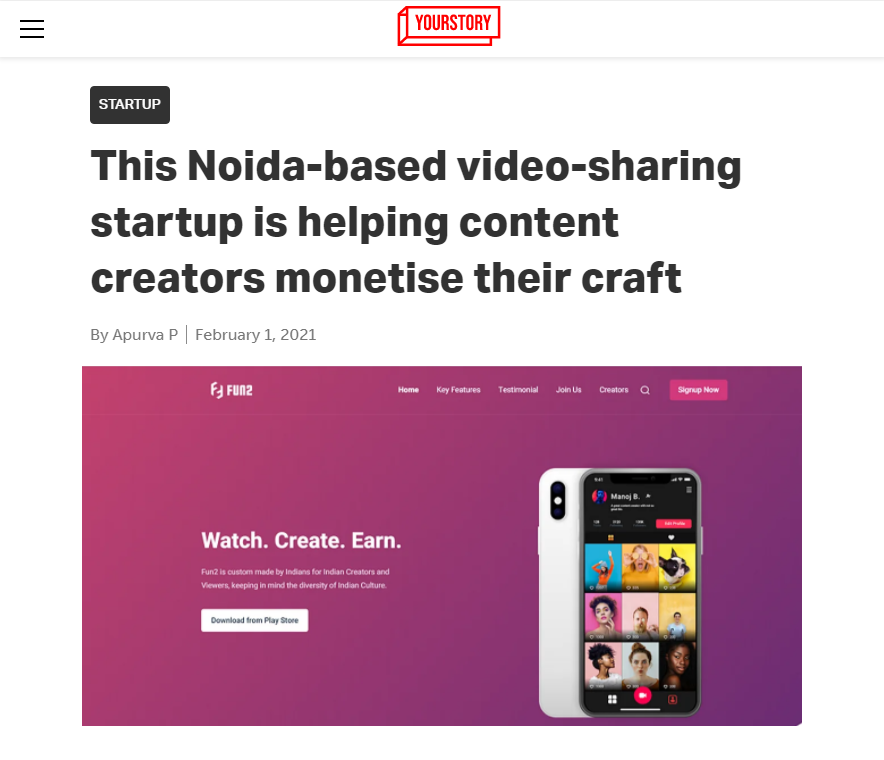 Front Page Screenshot