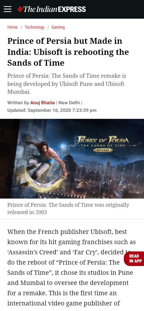 Front Page Screenshot