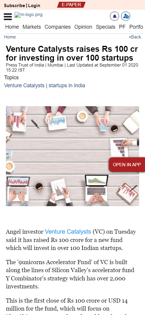 Front Page Screenshot