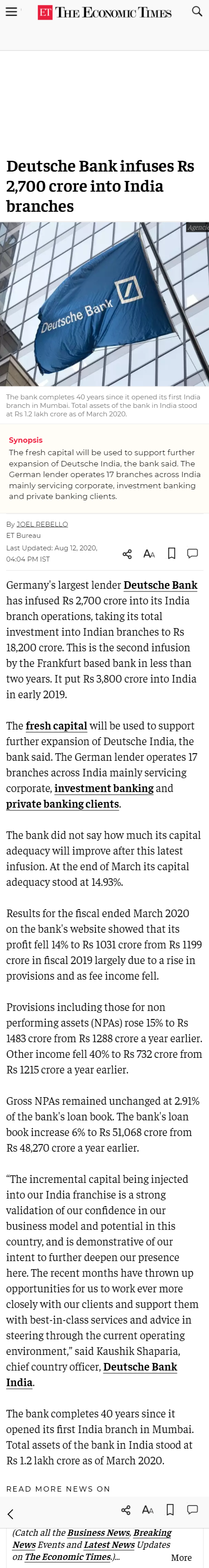 Full News Screenshot