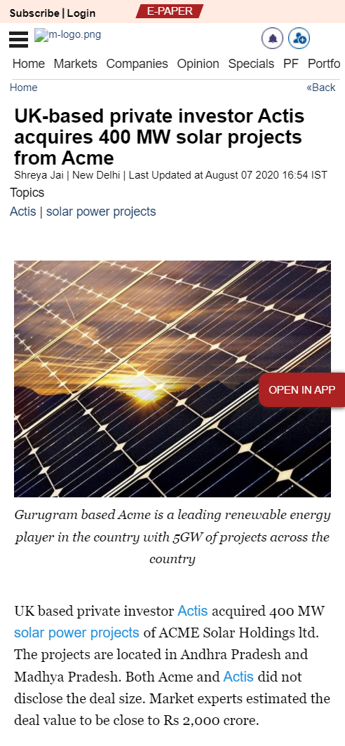 Front Page Screenshot