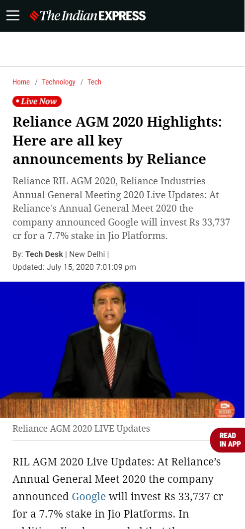 Front Page Screenshot