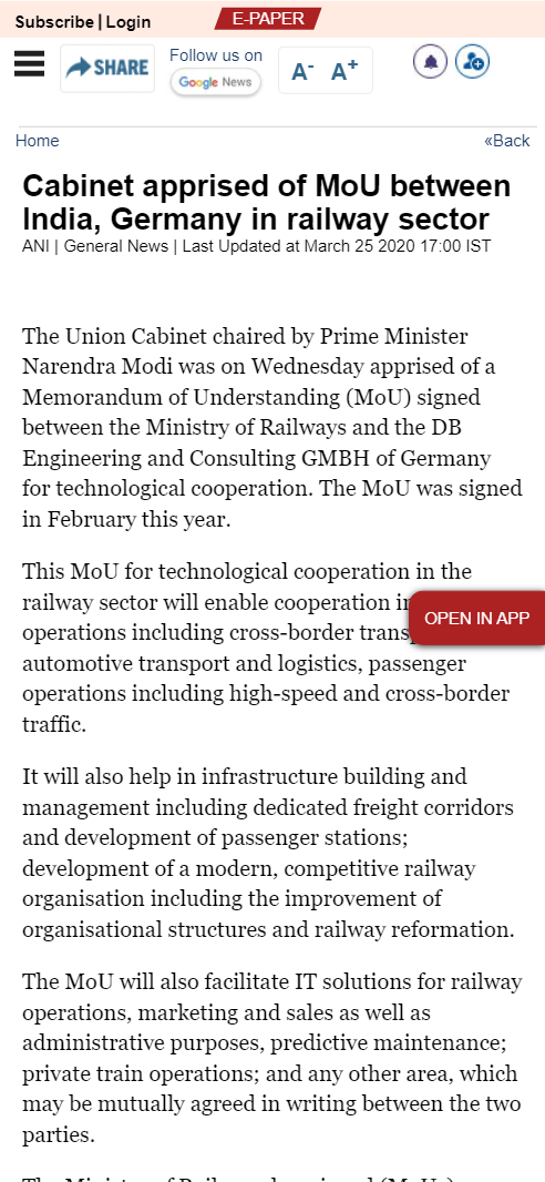 Full News Screenshot