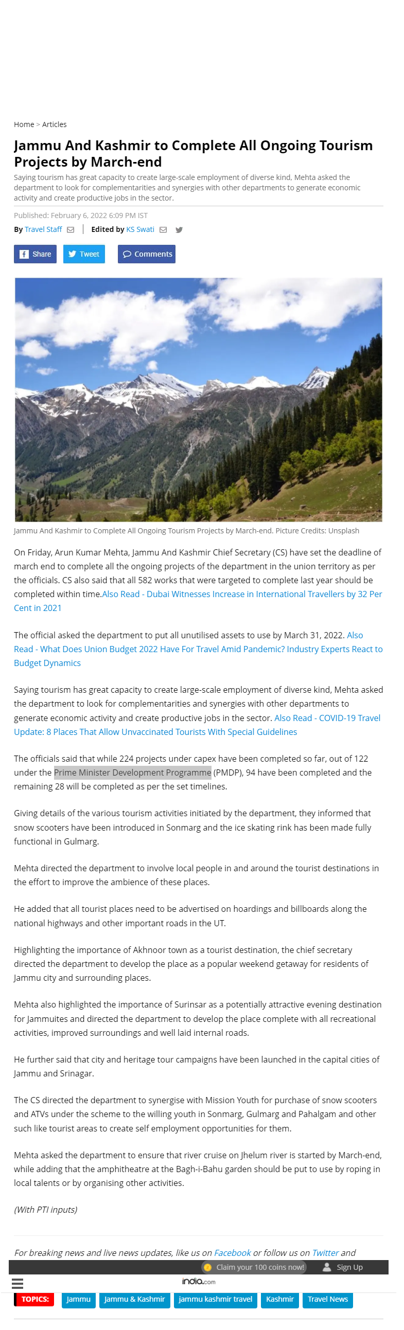 Full News Screenshot