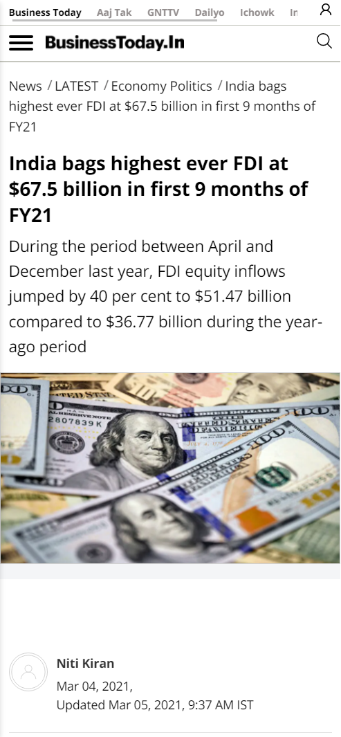 Front Page Screenshot