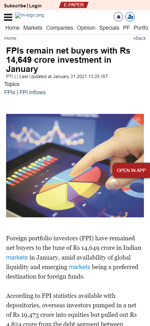 Front Page Screenshot