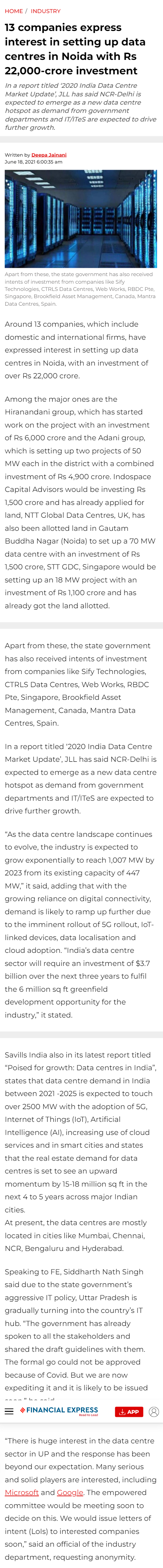 Full News Screenshot