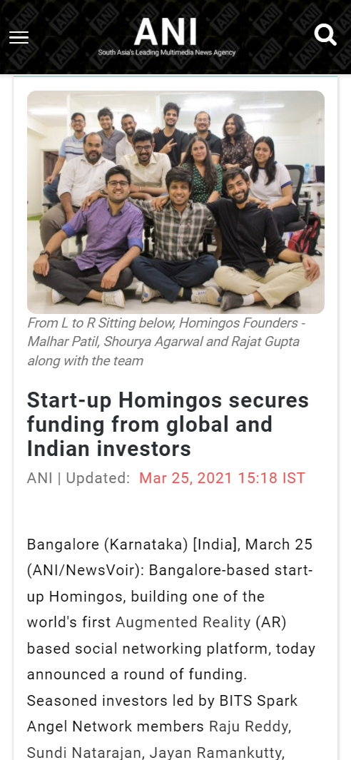 Front Page Screenshot