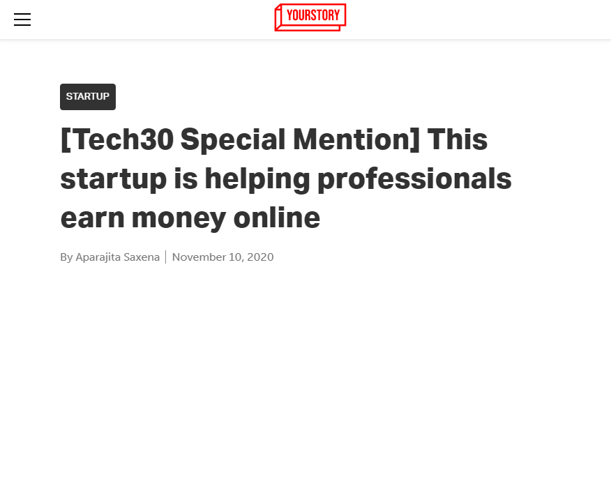 Front Page Screenshot