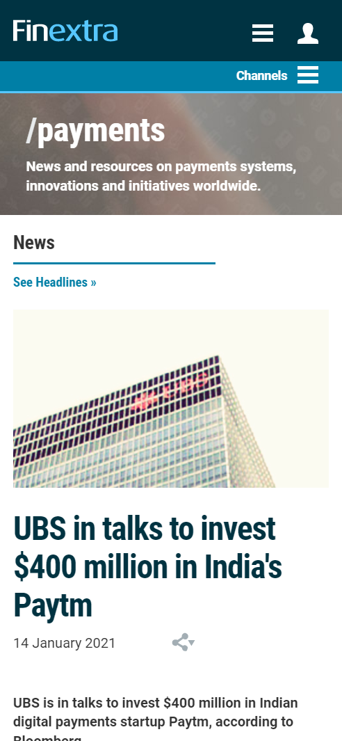 Front Page Screenshot