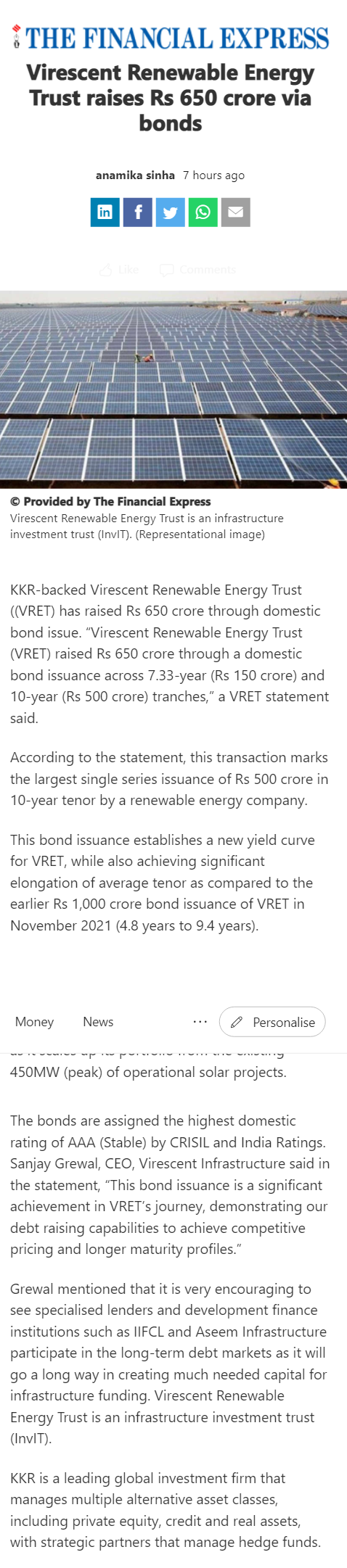 Full News Screenshot