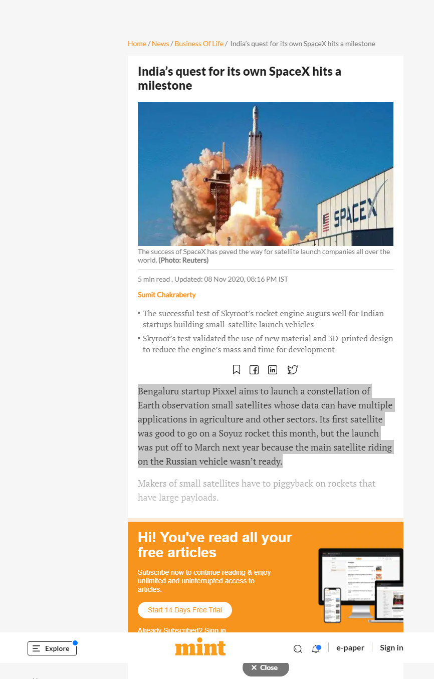 Full News Screenshot