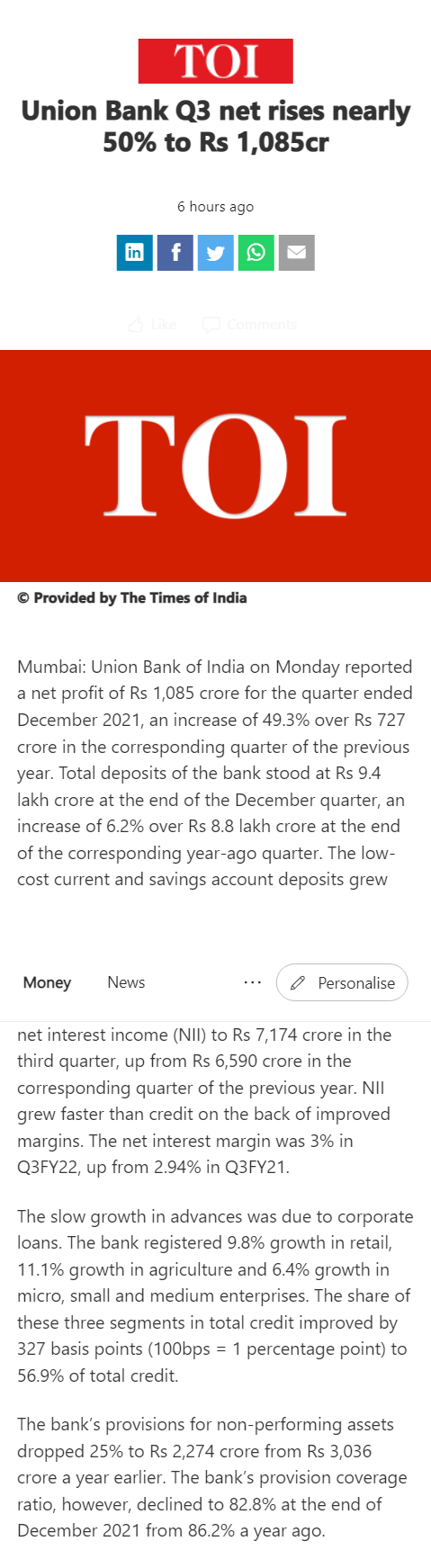 Full News Screenshot