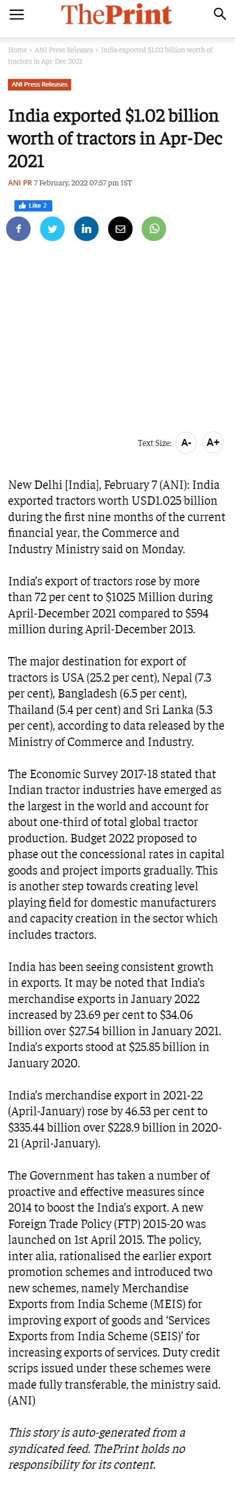 Full News Screenshot