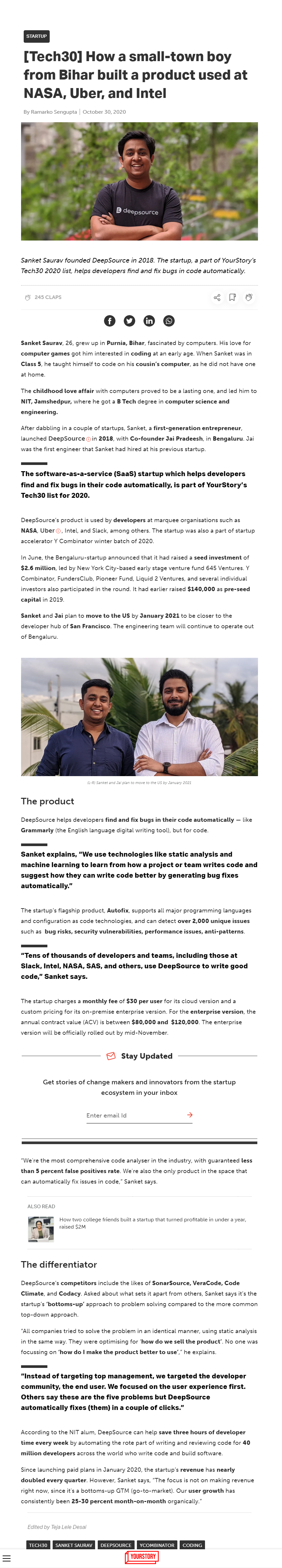 Full News Screenshot