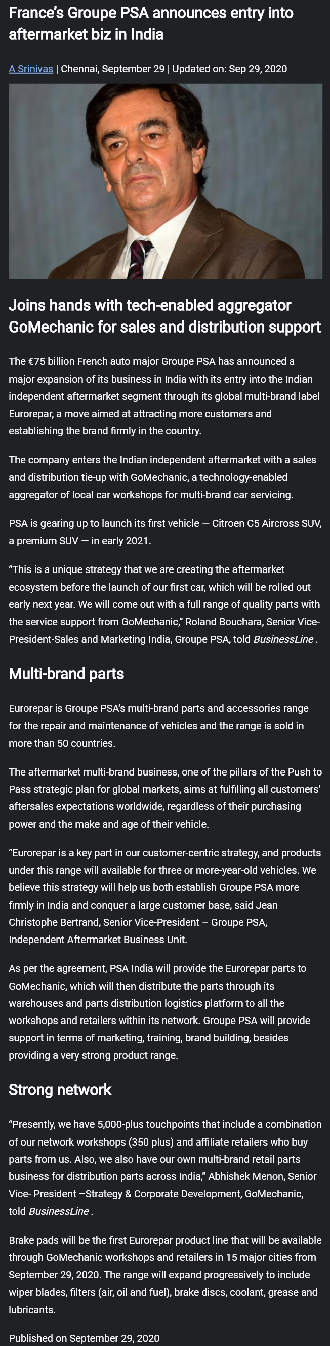 Full News Screenshot