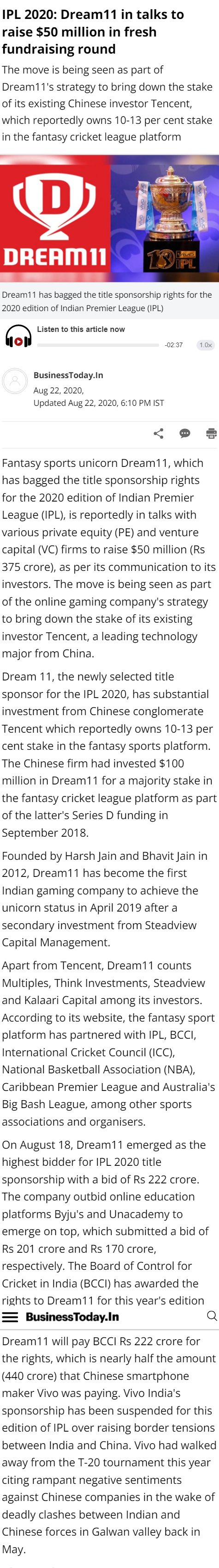 Full News Screenshot