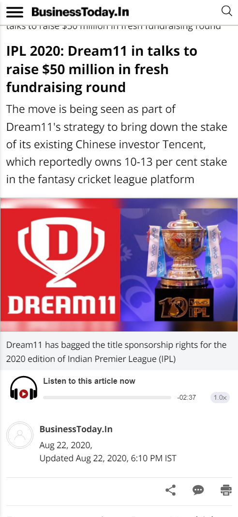 Front Page Screenshot