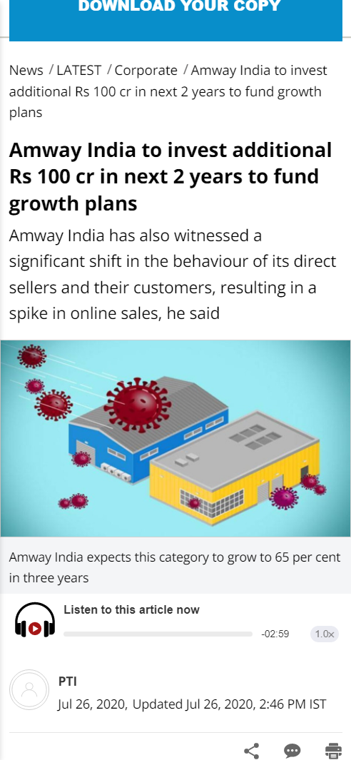 Front Page Screenshot