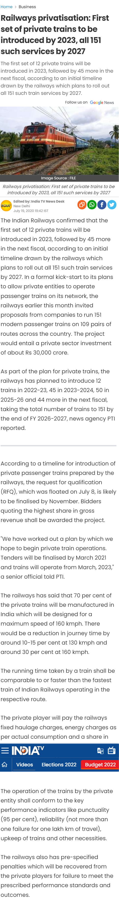 Full News Screenshot