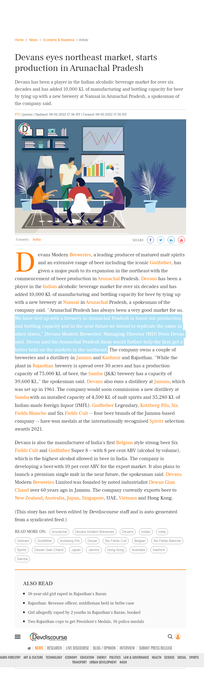 Full News Screenshot