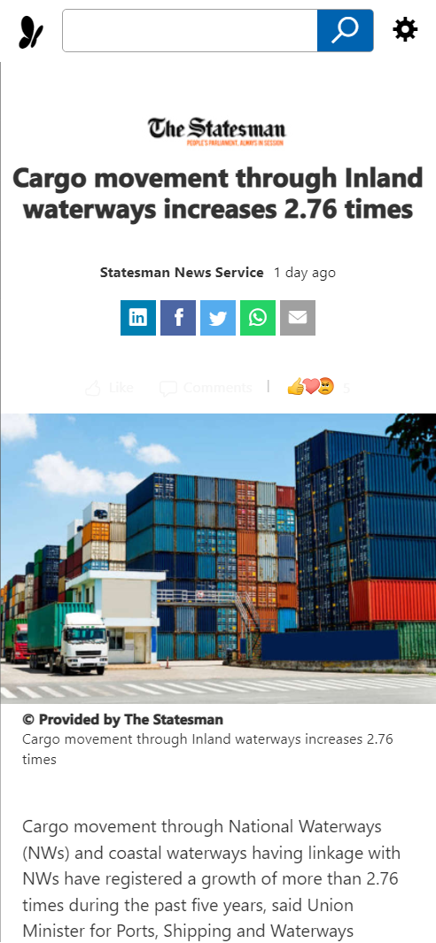 Front Page Screenshot