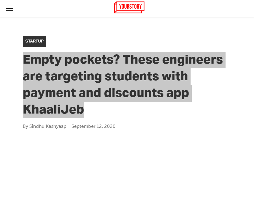 Front Page Screenshot