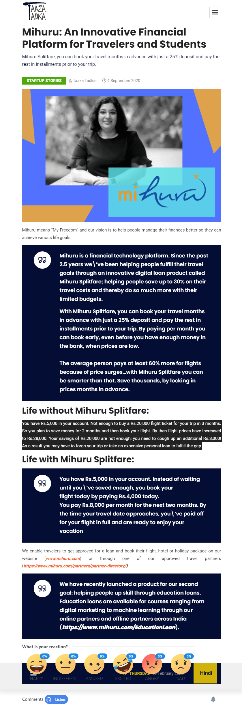 Full News Screenshot