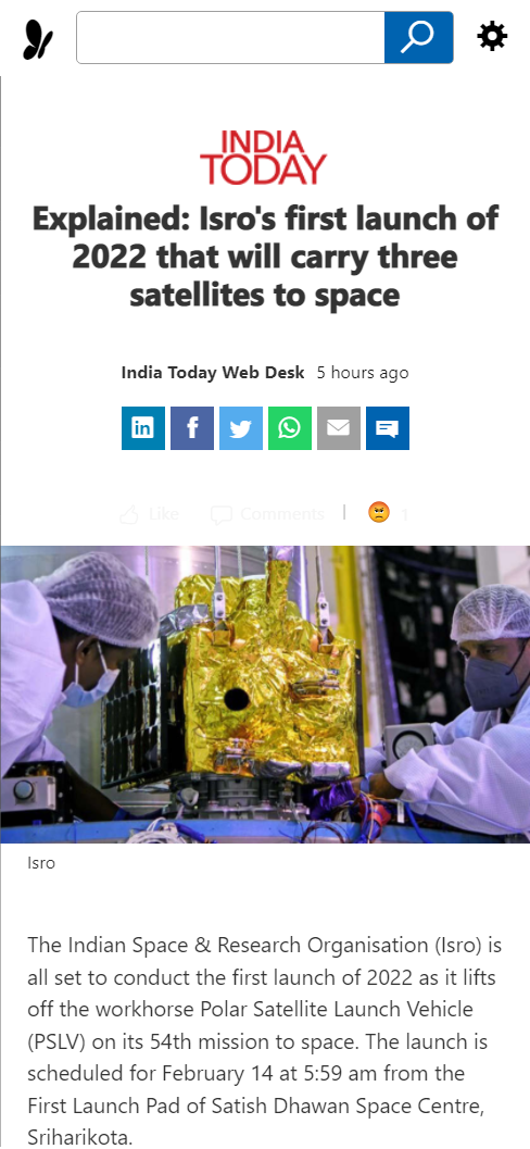 Front Page Screenshot