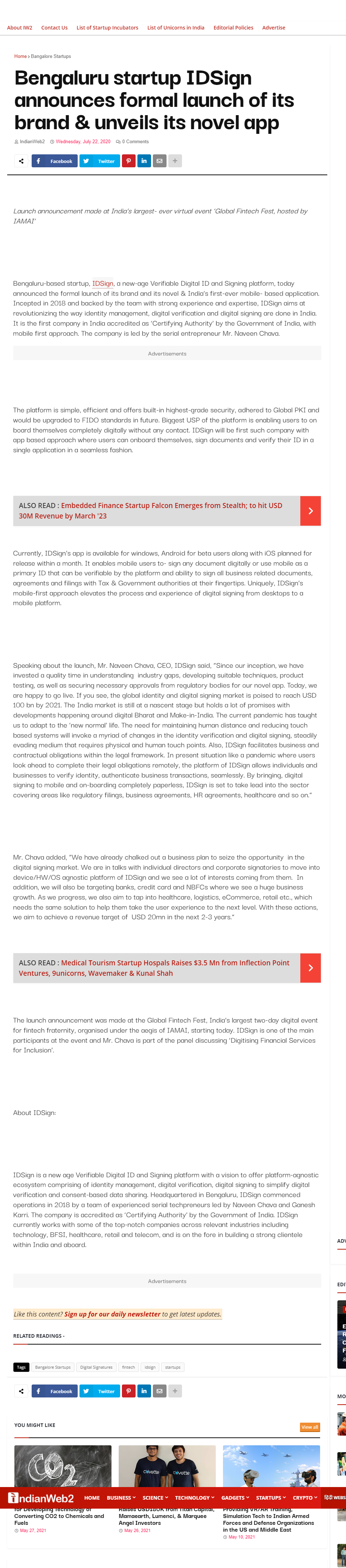 Full News Screenshot