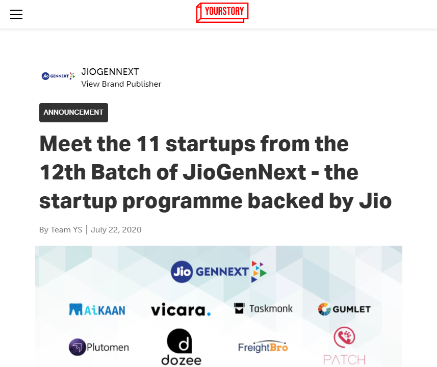 Front Page Screenshot