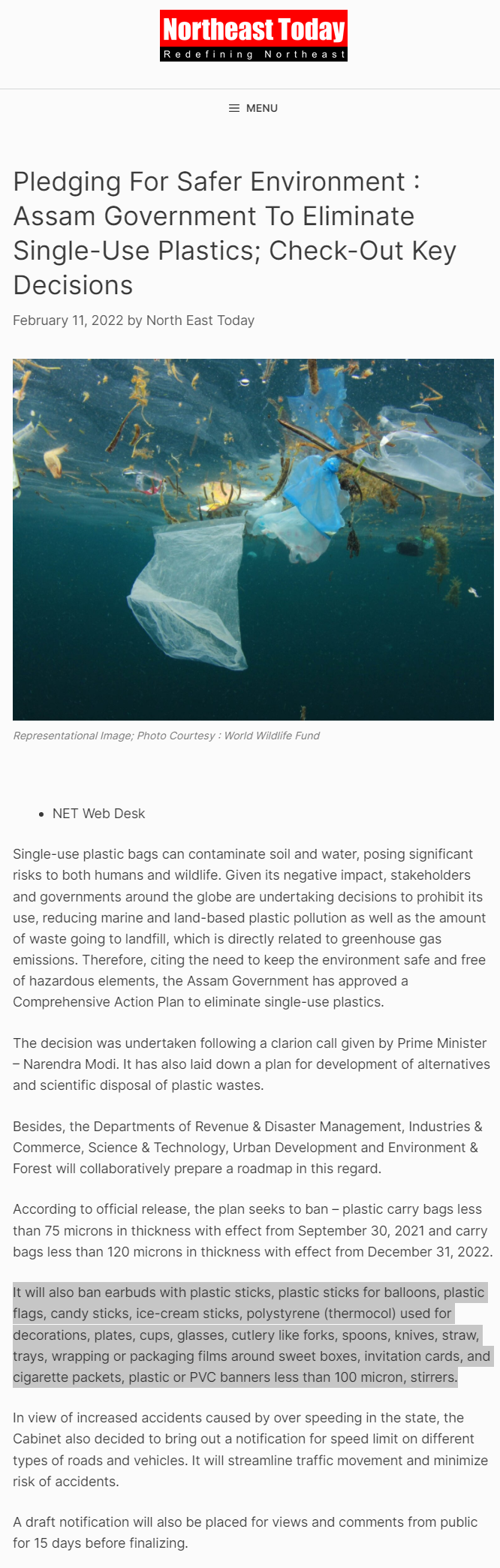 Full News Screenshot