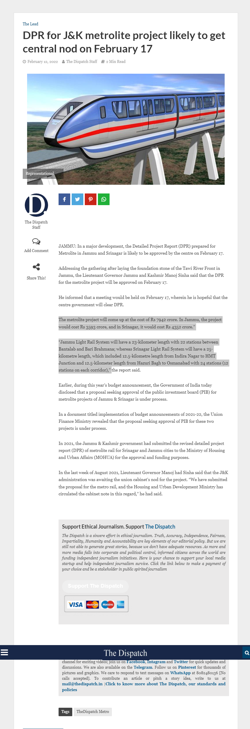 Full News Screenshot