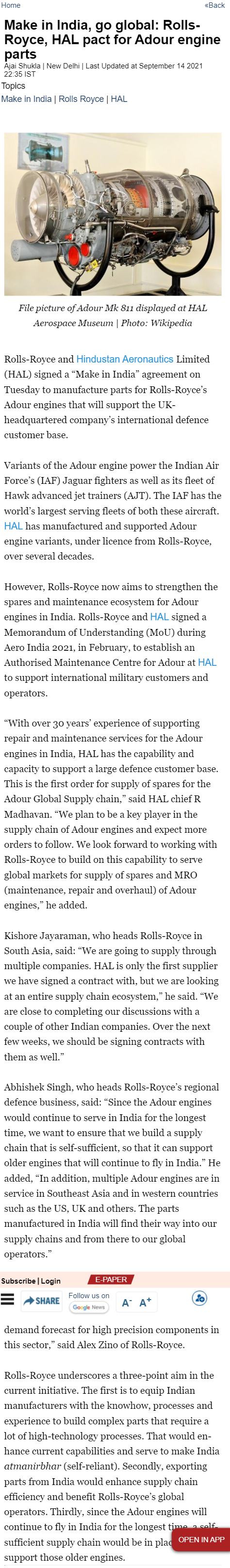 Full News Screenshot