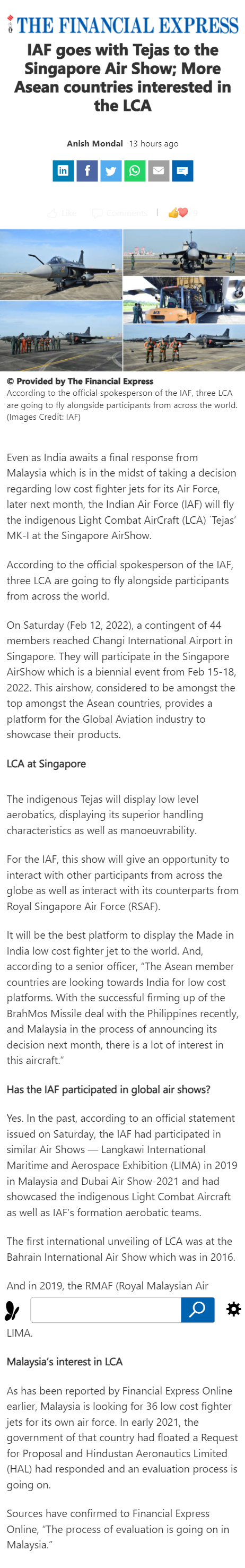 Full News Screenshot