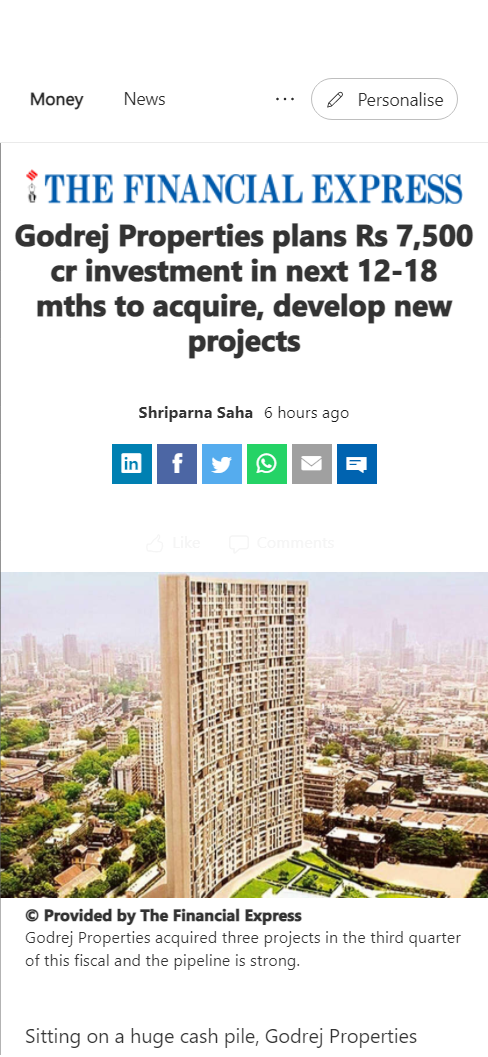 Front Page Screenshot