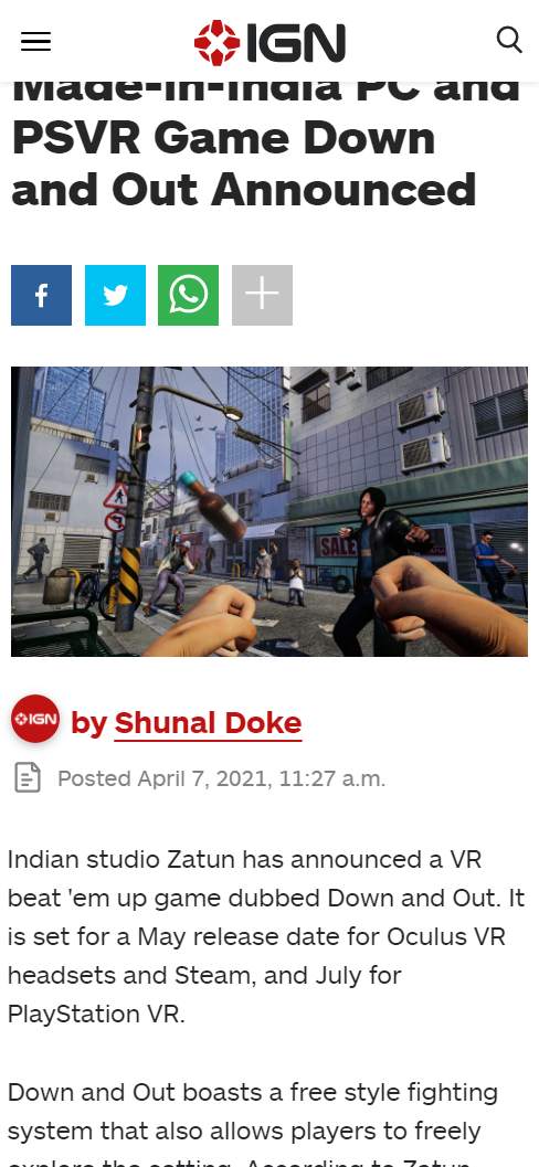 Front Page Screenshot