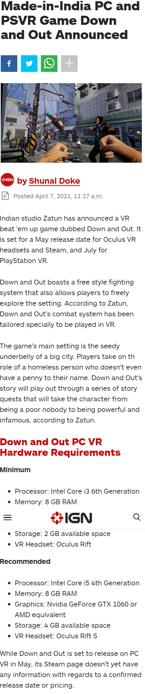 Full News Screenshot