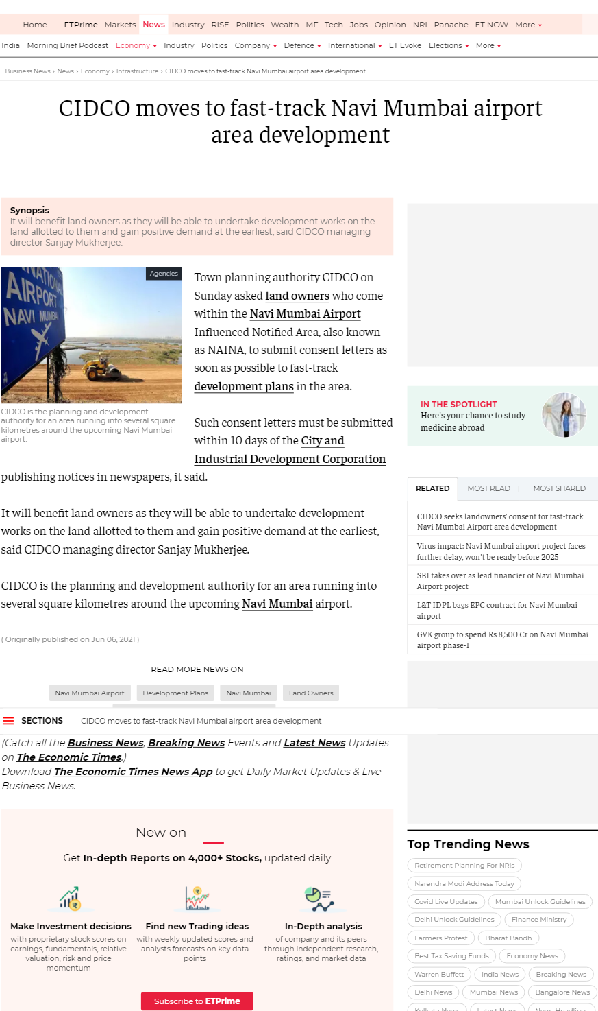 Full News Screenshot