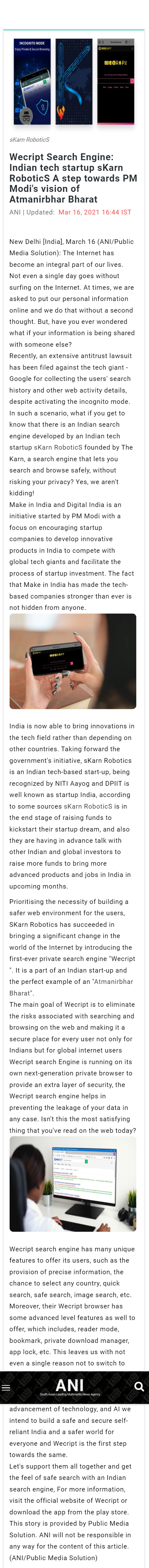 Full News Screenshot