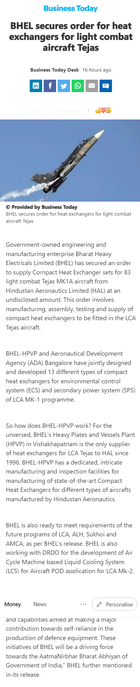 Full News Screenshot