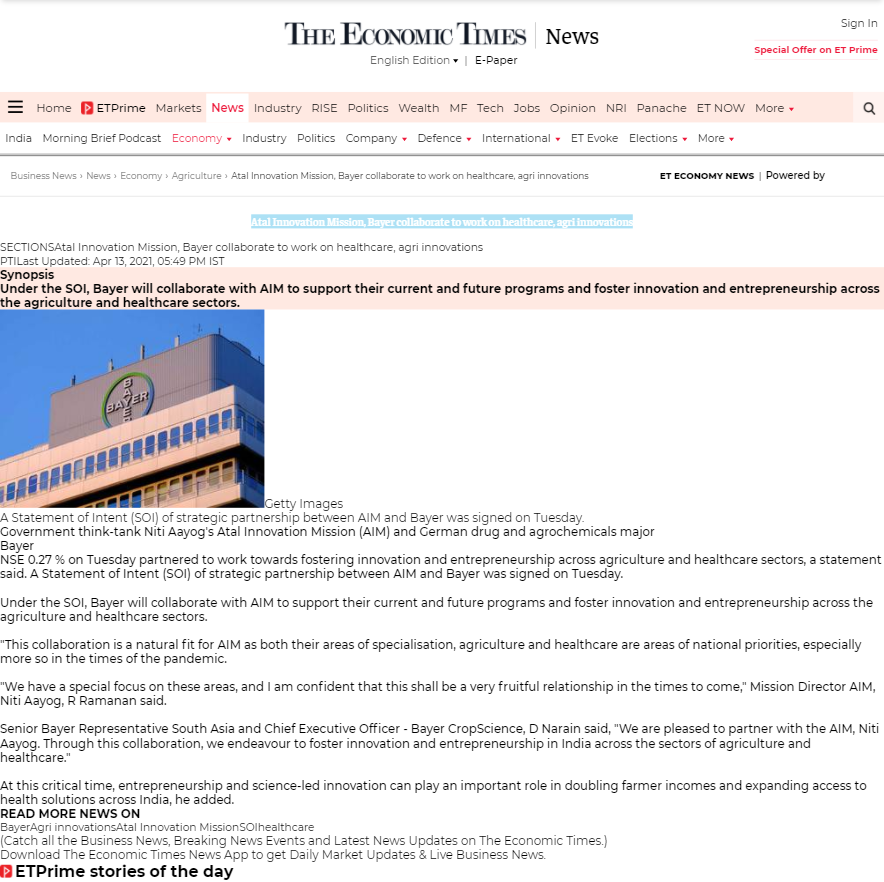 Full News Screenshot