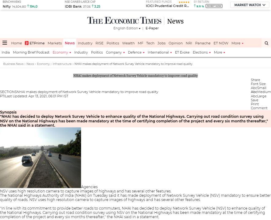 Front Page Screenshot