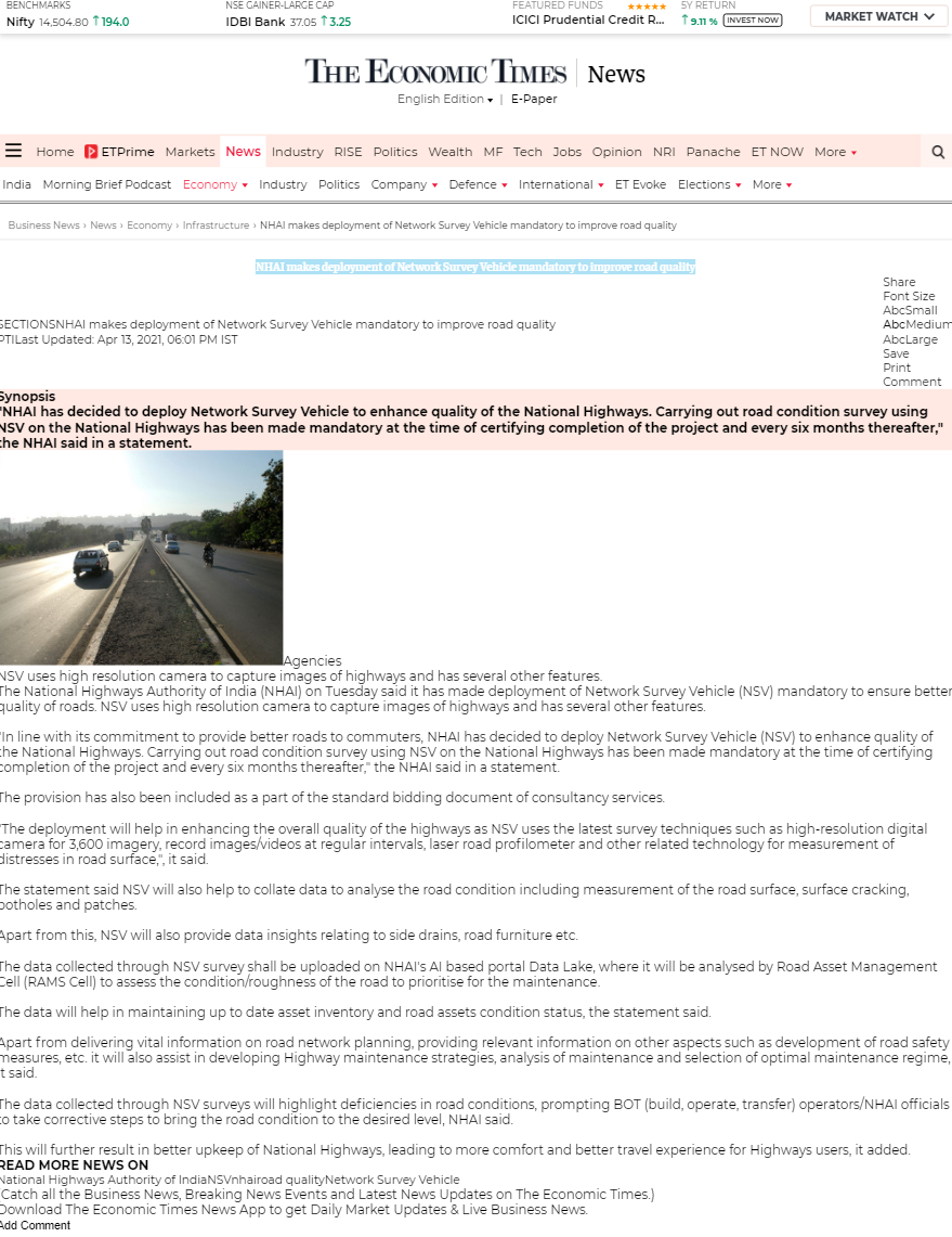 Full News Screenshot