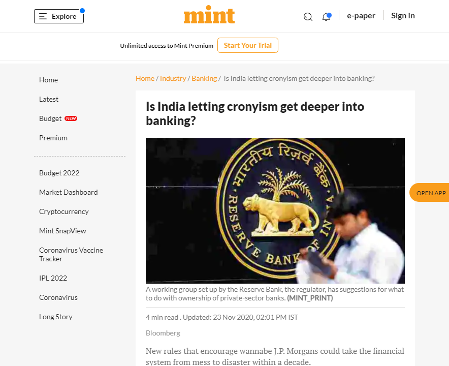 Front Page Screenshot