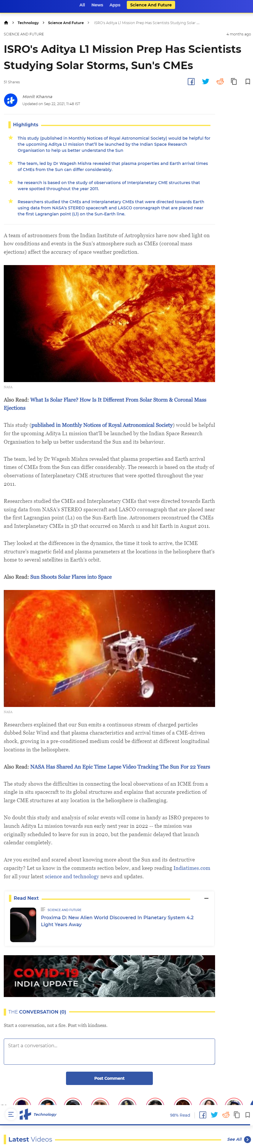 Full News Screenshot