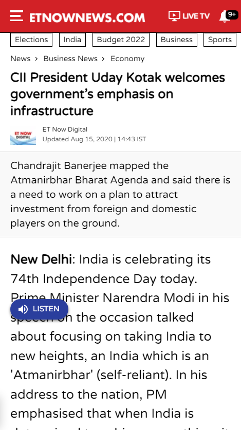 Front Page Screenshot