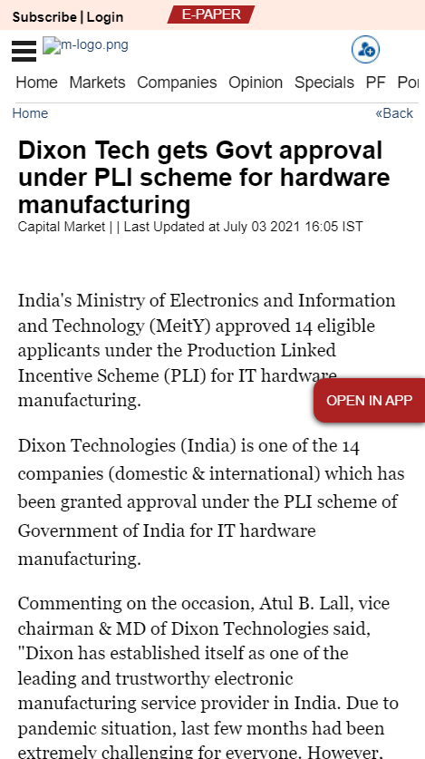 Front Page Screenshot