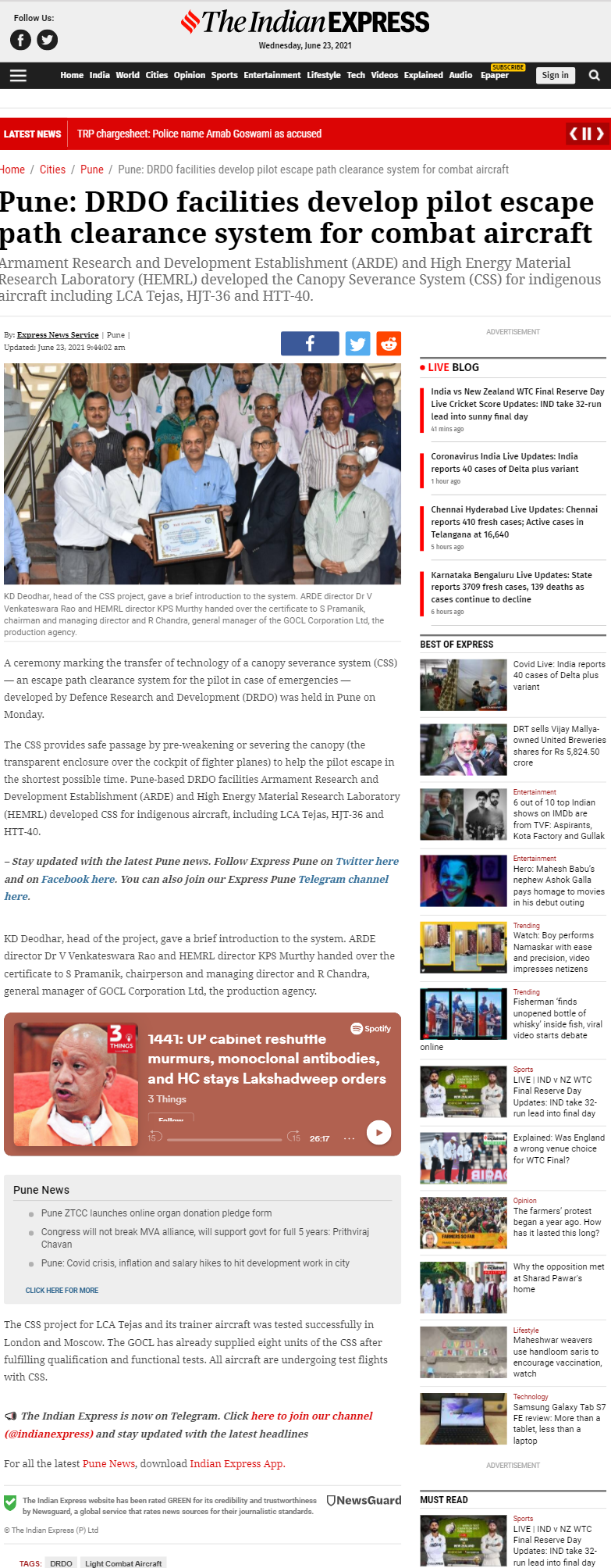 Full News Screenshot