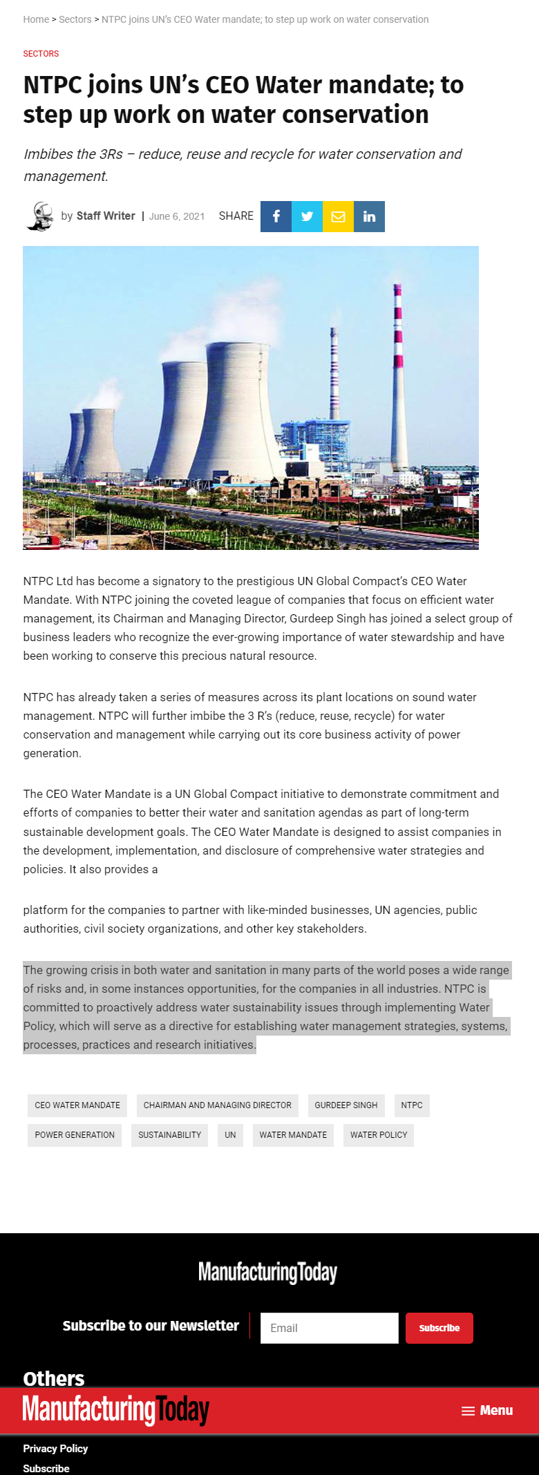 Full News Screenshot